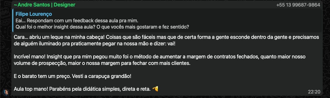 Feedback real de cliente 11